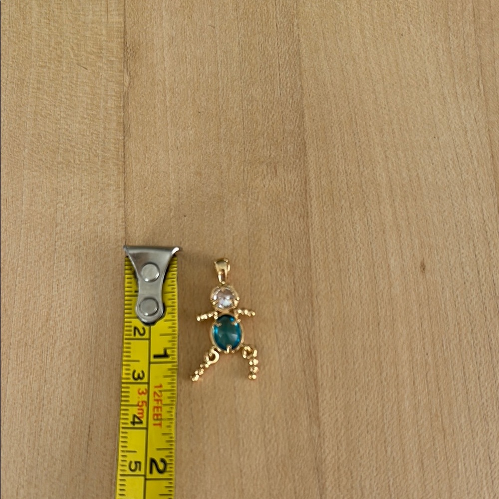 Gold and Aqua Marine Pendant